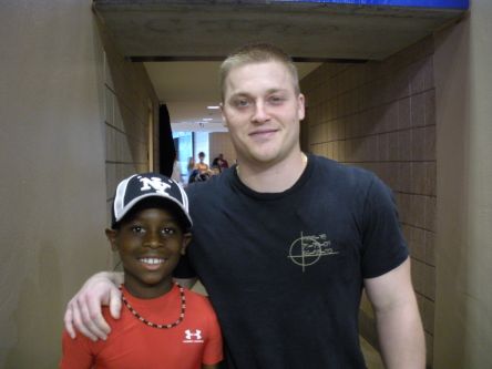 Azarian Foght meets Olympian Jason Gatson at the Olympic Trials in Philadelphia.